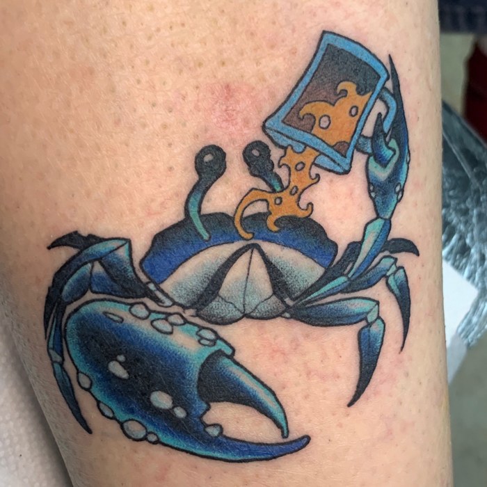 Crab Tattoo by Matt Zitman